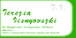 terezia visnyovszki business card