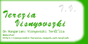 terezia visnyovszki business card